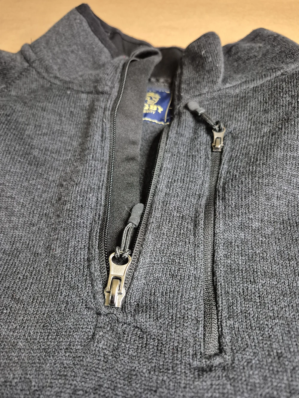 Rugby University Quarter-Zip Fleece Jacket - Charcoal 4653/4